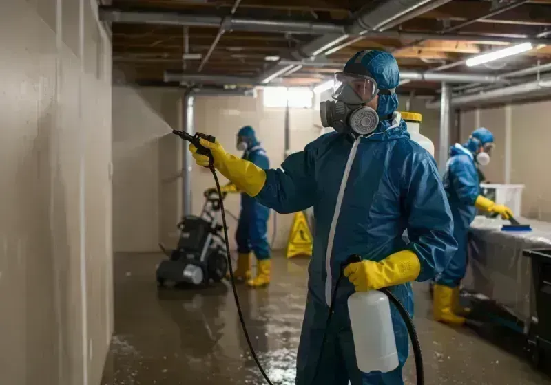 Basement Sanitization and Antimicrobial Treatment process in Saline County, IL